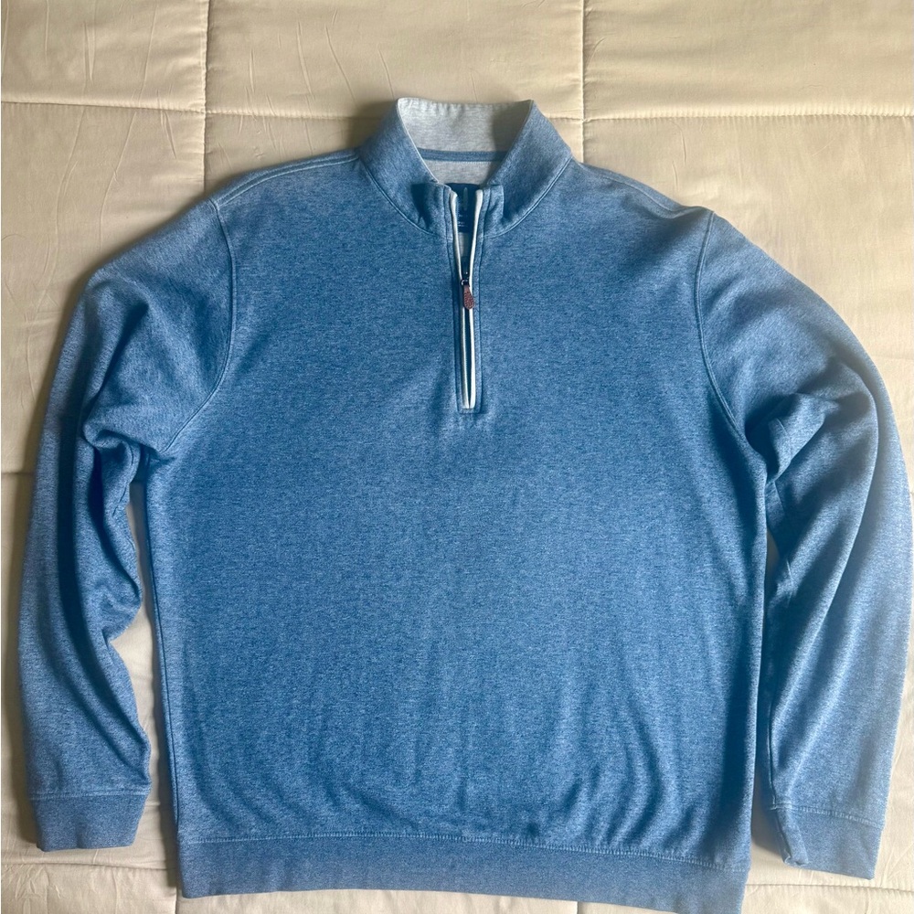 johnnie-O Blue Zip Up Pullover